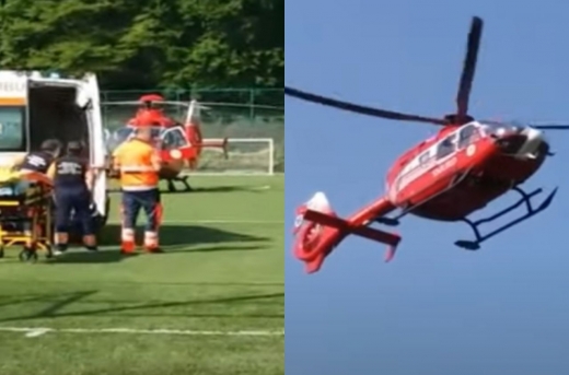 VIDEO. Un bărbat și-a TĂIAT PICIORUL cu flexul. A fost dus de urgență la spital cu elicopterul